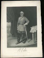 1866 Engraving of Robert E Lee with facsimile Autograph Johnson Fry picture