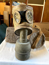WWII French Gas Mask TC-38 with Rare Cardboard Case picture