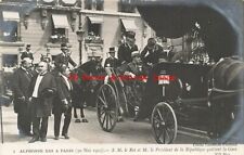Spanish Royalty, RPPC,King Alphonse XIII & France President Emile Loubet,La Gare picture