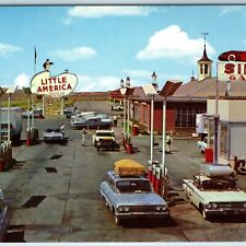 c1960s Little America WY Travel Center Sinclair Gas Sign Sharp Chrome Photo A198 picture