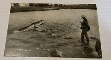 Post Card 1917 PM Webster Springs WV Fisherman Bass Copr 1913 by AB Johnson Jr? picture