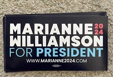 Marianne Williamson Bumper Sticker Official President 2024 Political Democrat picture