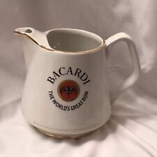 Vintage Bacardi World's Greatest Rum Ceramic Pitcher Jug Arklow Ireland picture