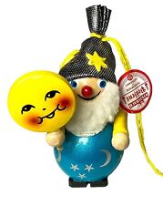 Vintage Steinbach Wizard Stars Moon Wooden Christmas Ornament Made In Germany picture