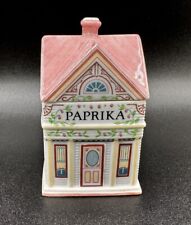 Paprika—The Lenox Spice Village Fine Porcelain Cottage House Spice Jar 1989 picture