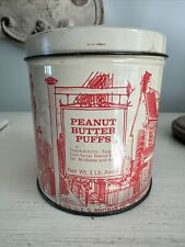 Vintage Pink Peanut Butter Puffs Candy Tin picture