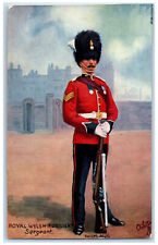 c1910 Royal Welsh Fusiliers Sergeant Wales Posted Oilette Tuck Art Postcard picture
