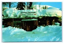 Postcard AK Iditarod Checkpoint - Gene & June Leonard's Cabin, Finger Lake AJ3 picture