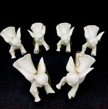 Vintage Bone China Angels Playing Trumpets Lot of 6 Christmas Ornament picture