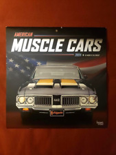 NEW AMERICAN MUSCLE CARS 2024 60s 70s WALL CALENDAR FORD GENERAL MOTORS 16MONTH picture
