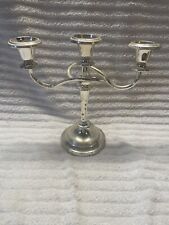 Vintage Silver Plated Candelabra Ornate 3 Candle Holder Made In England picture