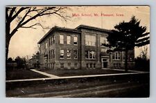 Mount Pleasant IA-Iowa, High School, Antique, Vintage c1912 Postcard picture