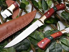 RARE CUSTOM HUNTING BOOT CAMPING SURVIVAL BUTCHER KNIFE WOOD  SHEATH picture