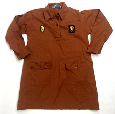 Vintage 1960's Offical Girl Guide Brownie Uniform Plus 4 Badges picture