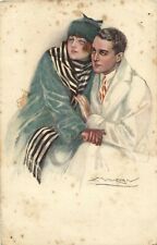 PC CPA MAUZAN, ARTIST SIGNED, ROMANTIC COUPLE, Vintage Postcard (b26578) picture