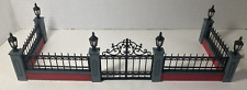 Lemax Lighted Wrought Iron Style Fence Christmas Village Battery Operated OP picture