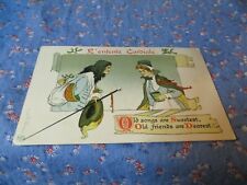 Old Postcard  L'entente Cordiale Old Songs are Sweetest Old Friends are Dearest picture