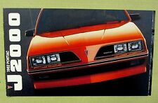 Original 1982 Pontiac J2000 Fold Out Dealer Sales Brochure Hatchback Coupe 15p  picture