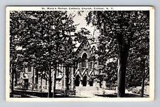 Clinton NY-New York, St Mary's Roman Catholic Church, Vintage c1948 Postcard picture