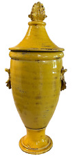 Decorative Italian Ceramic Terracotta Lidded Urn Vase Planter ESTATE FIND picture