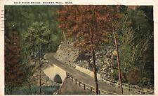 Postcard MA Mohawk Trail Cold River Bridge Posted 1925 Vintage PC H6174 picture