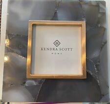 Kendra Scott Home Square Stone Slab 4x4 Photo Frame in Rose Gold & Gray Agate picture