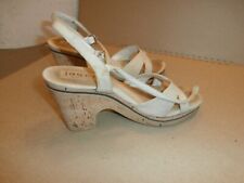 Vintage 1970's Ladies High Heel w/ Cork  Strap Platform Shoes Joyce Italy picture