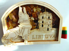 3D Wood & Amber   Lithuania - VILNIUS - Souvenir  Magnet  picture