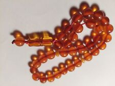 VINTAGE BALTIC AMBER ISLAM PRAYER BEADS 33+1 ROUND SHAPE BEADS picture