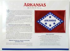 Arkansas State Flag Patch with Stats Facts Willabee & Ward Card 9