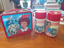 1981 ANNIE Metal Lunchbox With TWO Thermos ALADDIN picture