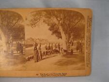 Stereoview Vintage By Underwood The Road To The Pyramids Egypt Copyright 1896 O picture