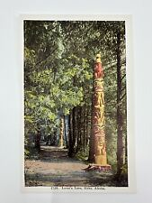 Vintage HHT Alaska Postcard - Lover’s Lane, Sitka  Totem Pole, New Old Stock NOS picture
