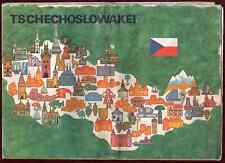 1960's Vintage Tourist Brochure Czechoslovakia Europe Map Illustrated Guide picture