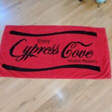 Cypress Cove Resort Beach Towel Red 100% Cotton picture