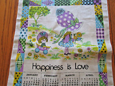 Vintage 1976 Happiness is Love Calendar Towel picture