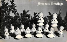 Vintage Postcard- Figurines, Season's Greetings 1960s picture