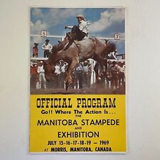 Manitoba Stampede and Exhibition Official Program Morris Canada Rodeo 1969 picture