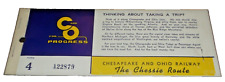 APRIL 1970 C&O CHESAPEAKE & OHIO TICKET CHARLOTTESVILLE VIRGINIA CINCINNATI OHIO picture