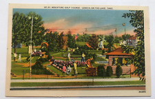 Geneva On The Lake OH-Ohio Miniature Golf Course Vintage Linen Postcard One Cent picture