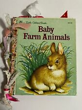 Junk Journal Handmade Baby Farm Animals Altered First Little Golden Book Vintage picture