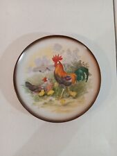 ROOSTER/CHICKEN PLATE BAVARIA GERMANY THEO RUHN H. ARNDT 7-1/4 PLATE EUC picture