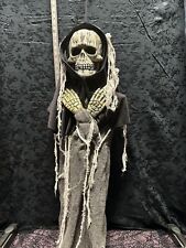Vintage Grim reaper skeleton Hanging Halloween prop Indoor Or Outdoor Decor picture