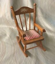 Miniature rocking chair pin cushion, wooden mini rocking chair, pin cushion,sew picture