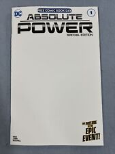 DC Comics FCBD 2024 - ABSOLUTE POWER #1 SPECIAL EDITION BLANK Variant Cover picture