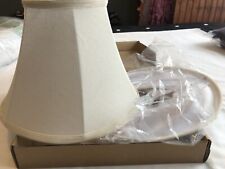 New Vintage Pair Of Fabric Bell Lamp Shades 9”High x 12”Wide Cream Color picture