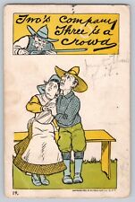 Postcard RPO Railway Cover Two's Company Three's A Crowd Farmer With Shotgun picture