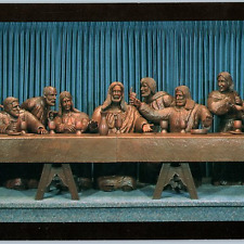 c1990s Sioux City, IA The Last Supper Wood Carving Jerry Traufler Le Mars PC 3S picture
