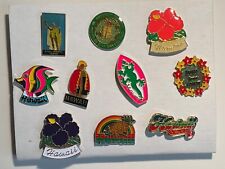 Vintage HAWAII Pins King Kamehameha , Gecko New Old Stock Lot of 10 Pins picture