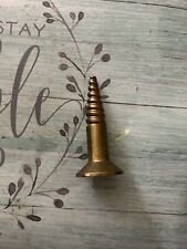 Vintage Large Brass Screw Paperweight Mid Century Modern picture